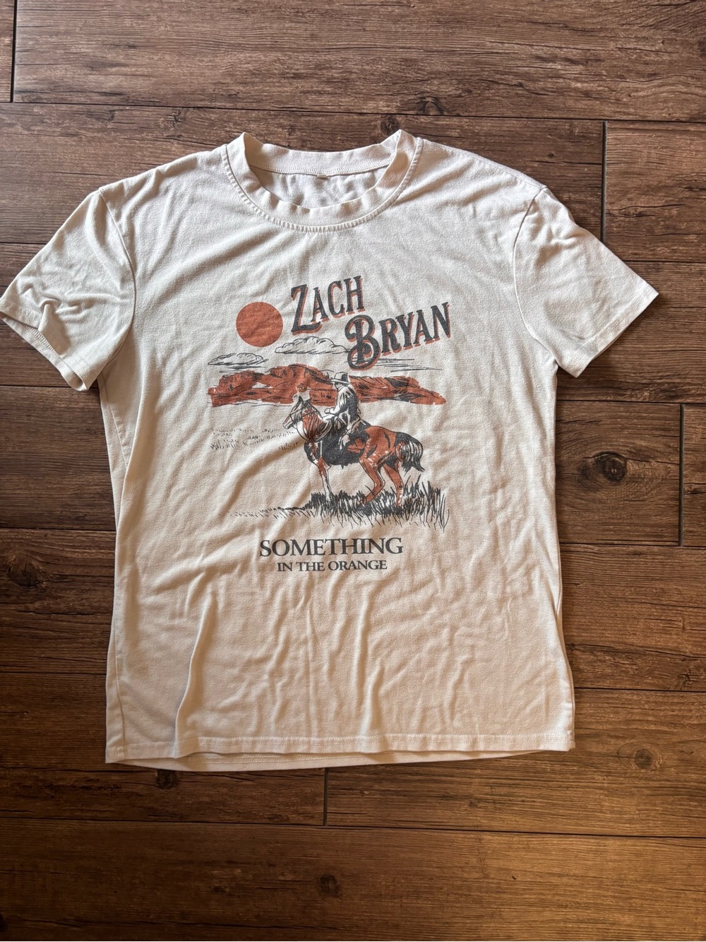 Zach Bryan women’s tee small something in the orange